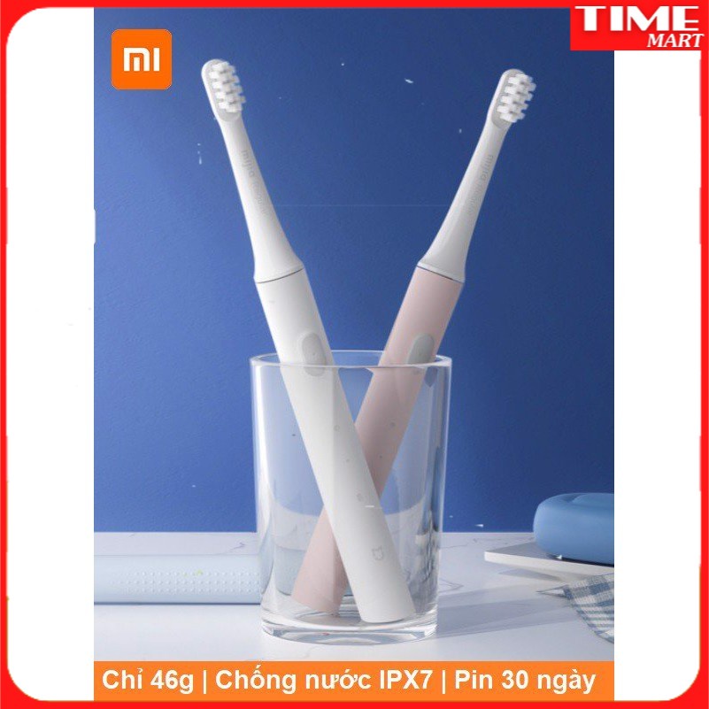 [CHÍNH HÃNG] Bàn chải pin sạc thông minh Xiaomi Mijia T100 . Chống nước IPX7  [TIME_MART siêu thị tiện ích gia đình]