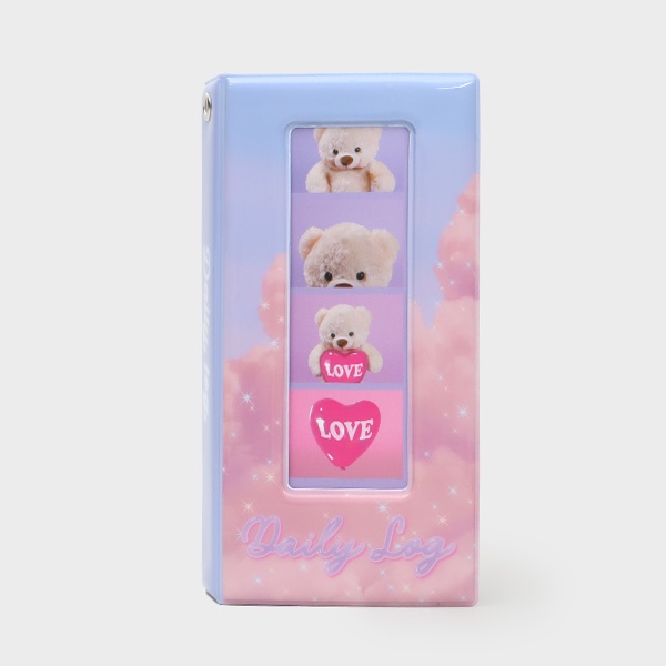 Album sưu tầm tiền xu 40 ngăn đựng thẻ sách cuộn 4 màu đen/ hồng dễ thương