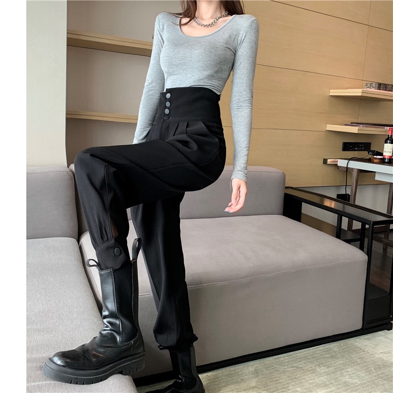 Quần nữ baggy 4 nút eo