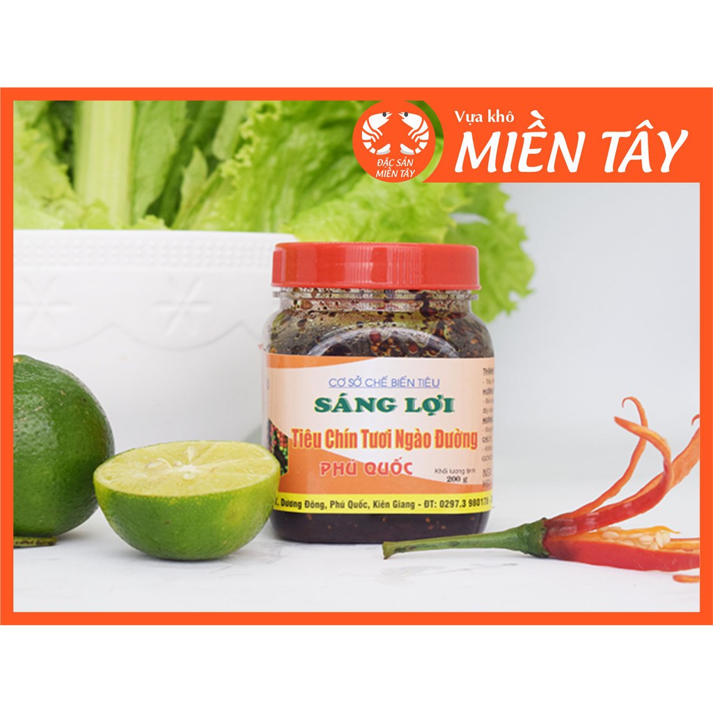 Tiêu chín Phú Quốc ngào đường – hủ 200gr