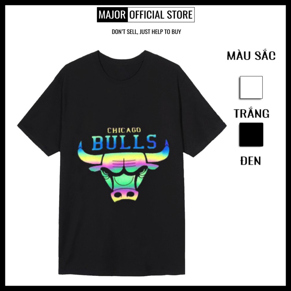 Áo Thun Oversize Tay Lỡ MAJOR Chicago Bulls Dáng  Xuông Unisex Nam Nữ Vải Cotton Cao Cấp -  ATP11