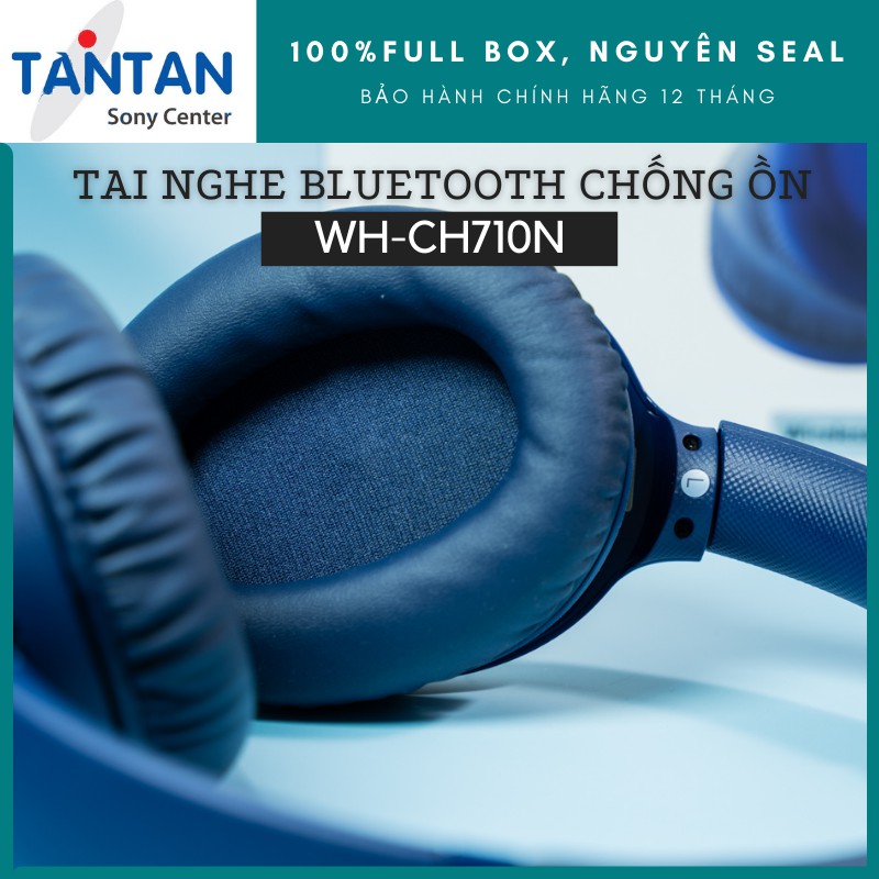 Tai nghe On-ear BLUETOOTH CHỐNG ỒN Sony WH-CH710N | Noise Cancelling - Bluetooth 5.0 - NFC - Pin:35h - Cắm dây - Micro