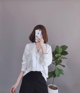 Áo sơ mi cổ vest thiết kế