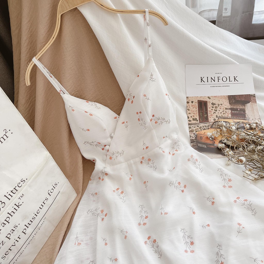 Đầm 2 dây hoa thắt eo | BigBuy360 - bigbuy360.vn