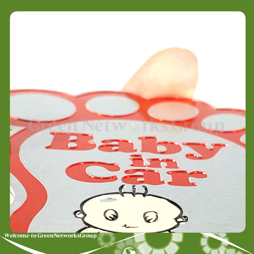 Bộ tem dán xe kim loại baby in car Greennetworks