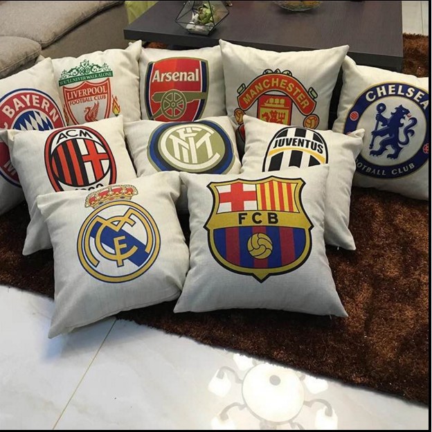 Gối ôm logo đội bóng Mu - RealMadrid - Chelsea - Barcalona - Arsenal - Liverpool
