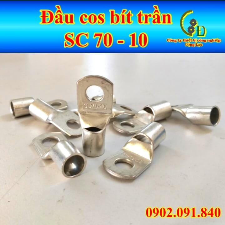 Đầu cos dây điện bít SC 70-10, đầu cốt đồng bấm dây điện 70mm, cosse  nối bình acquy, dây hàn