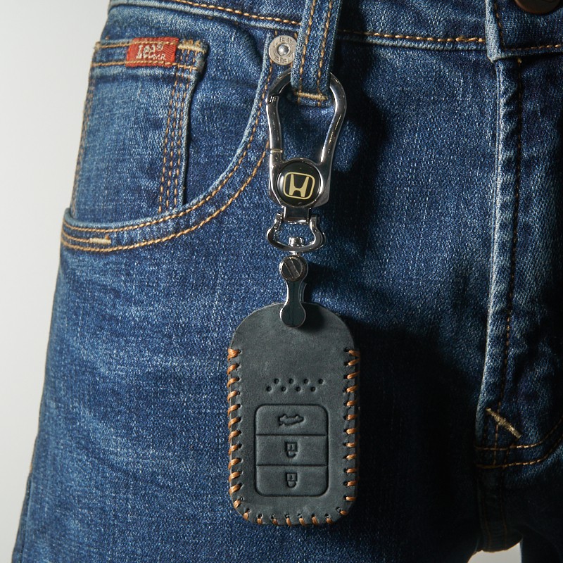 Bao Da Chìa Khóa Ô Tô Honda CRV 2017/2019/2020 3 Nút Da Bò màu new