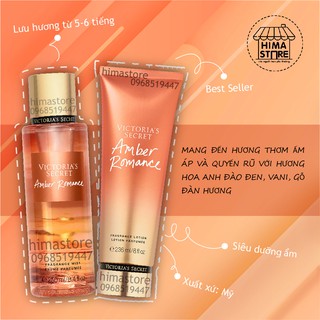 Sữa Dưỡng Thể lotion/ Xịt thơm Victoria's Secret Amber Romance