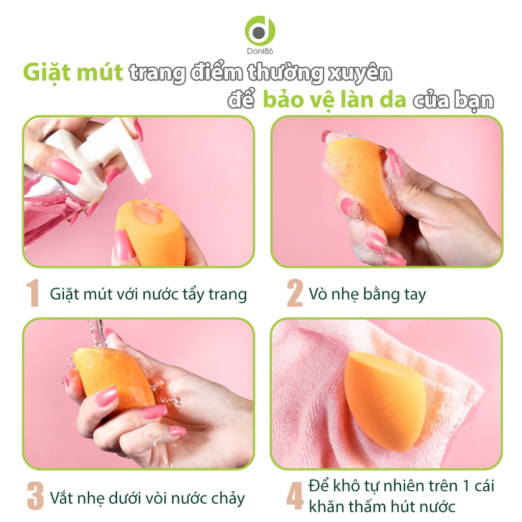 Mút tán kem nền giúp da căng mịn - Doni86 - PK168