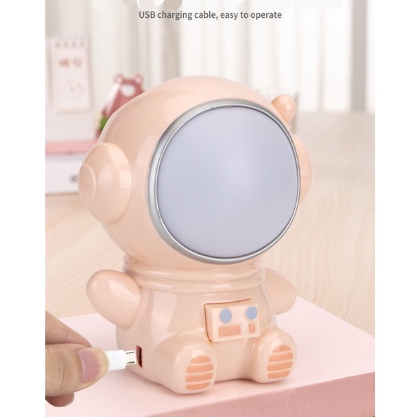 [Hàng mới về] Đèn bàn Sạc phi hành gia Chiếu sáng thay đổi màu sắc Bảo vệ mắt - Đèn ngủ điều chỉnh mức độ Sáng