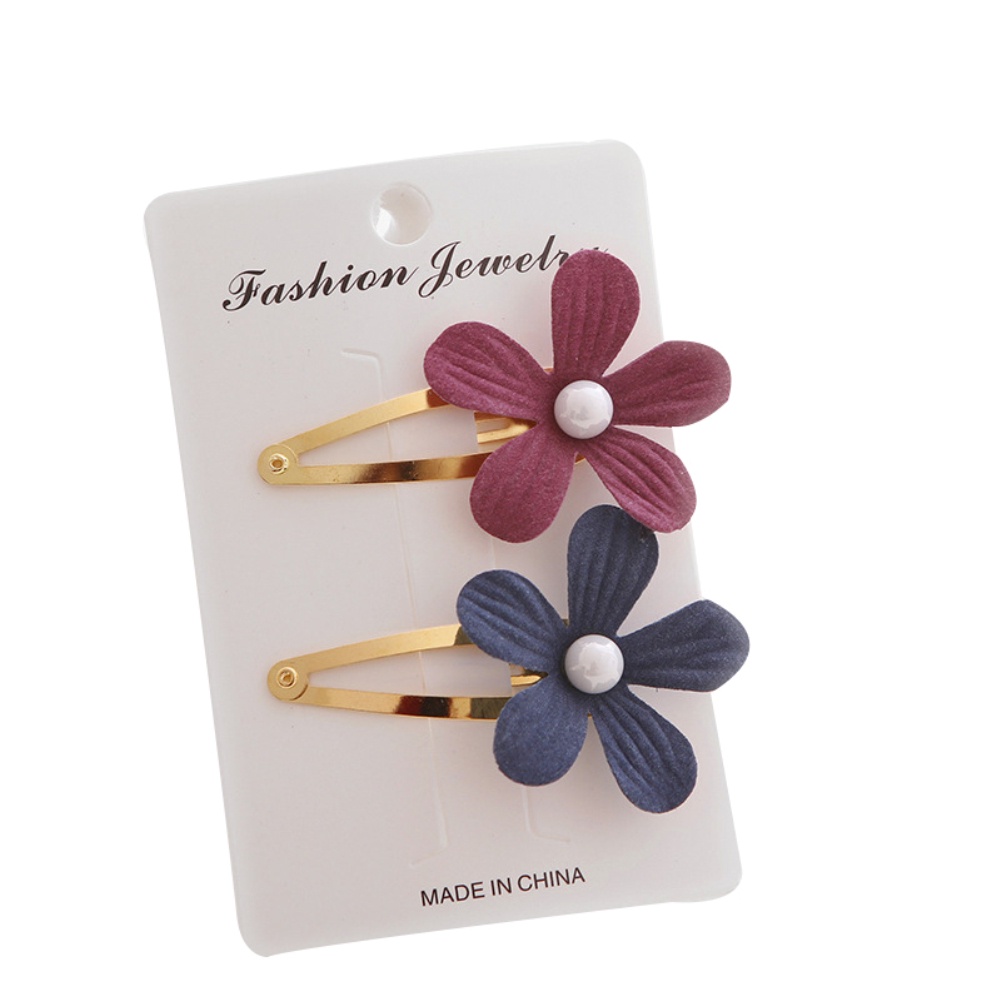 Set 2 kẹp tóc hình bông hoa xinh xắn dễ thương cho bé gái