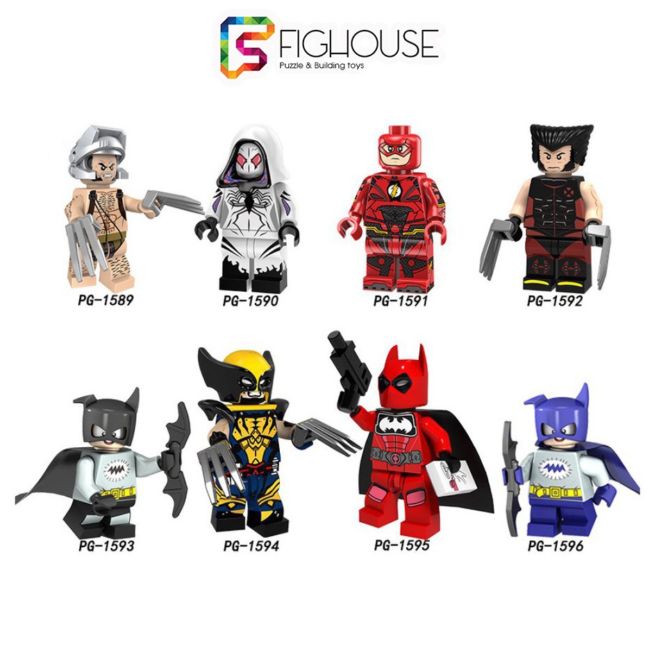 Xếp Hình Minifigures Bat-Mite, Weapon X, Venom Spider-Gwen - Đồ Chơi Lắp Ráp non-lego PG8147 [A2]