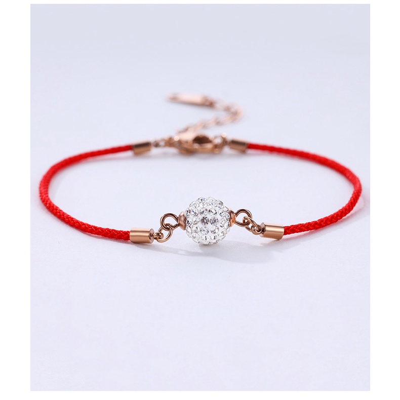 Vòng tay lắc tay nữ titan ngọc chỉ đỏ H14-207 - CAM KẾT KHÔNG GỈ, KHÔNG BAY MÀU - BẢO HÀNH 12 THÁNG