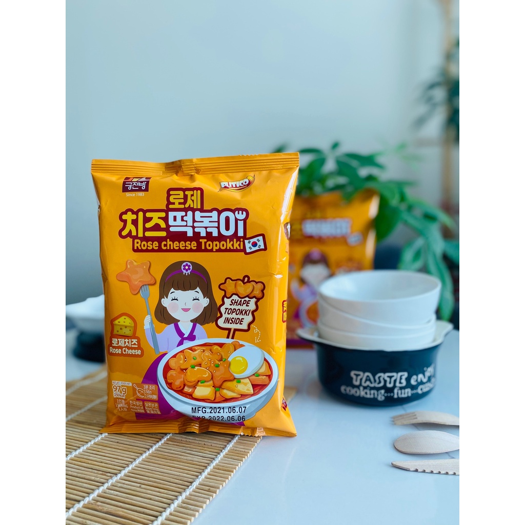 Bánh Gạo Yopokki Hàn Quốc Hoa Sao Tim Tokbokki Đáng Yêu 3 Vị Gói 102g
