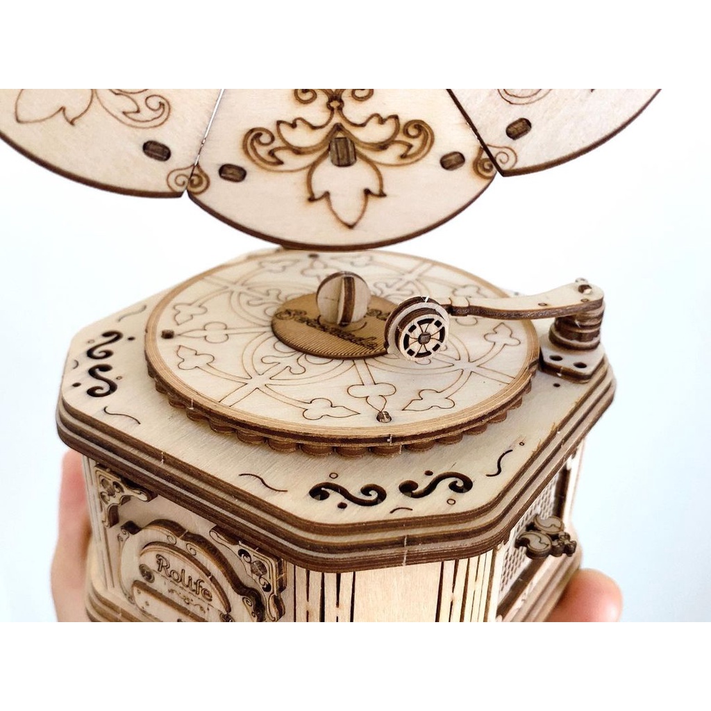 Mô Hình Gỗ 3D Lắp Ráp ROBOTIME Máy Hát Cổ Điển Gramophone TG408