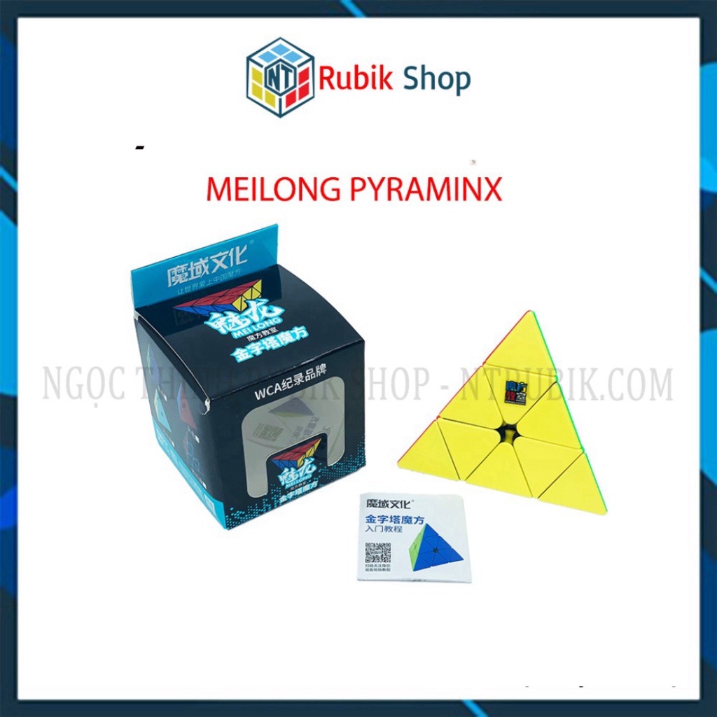Rubik Kim Tự Tháp Meilong Pyraminx Stickerless không viền - ngocthinhrubik