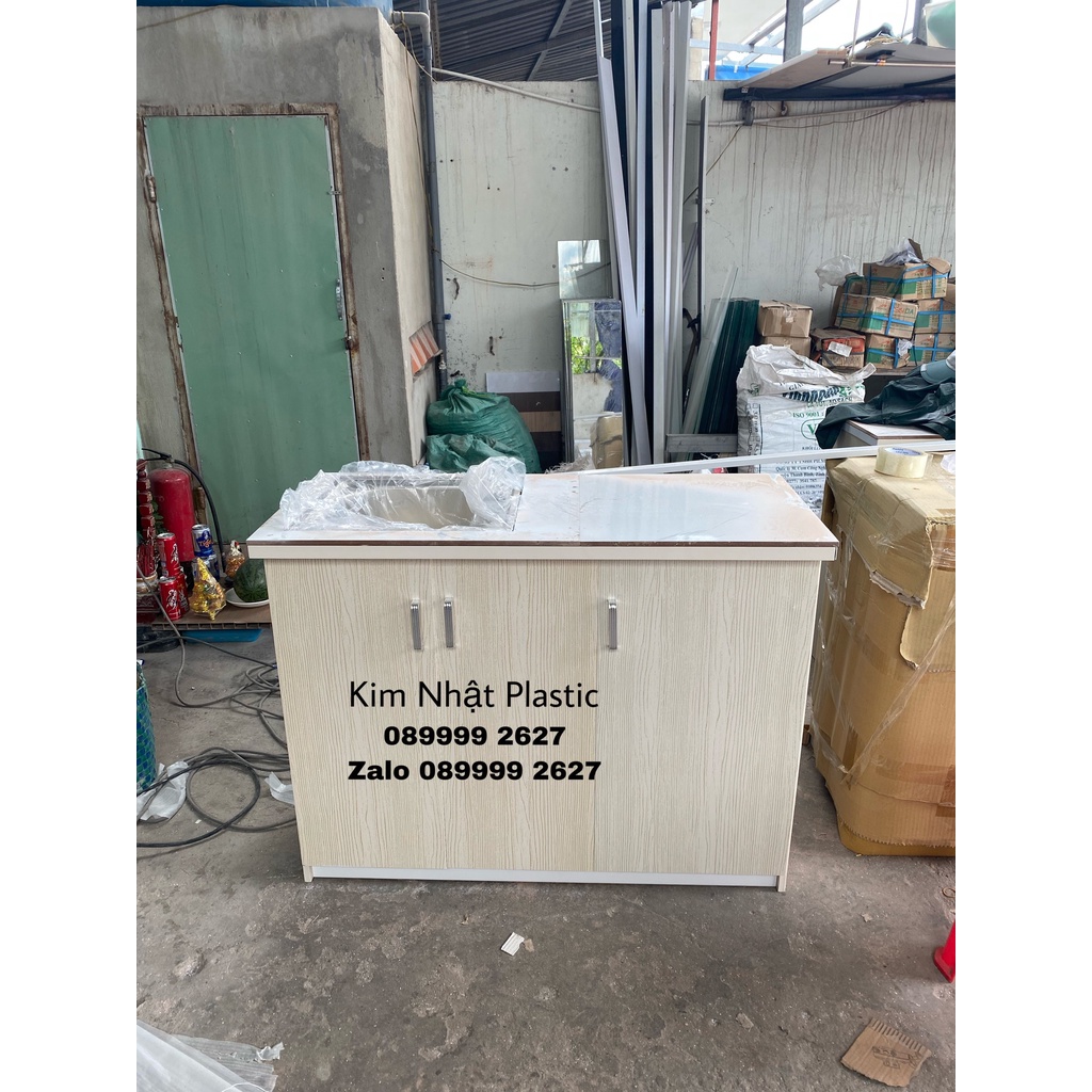 Tủ bếp mini có bồn rửa đơn nhựa Đài Loan FREESHIP