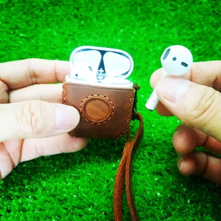 BAO DA AIRPODS 2, NÚT NAM CHÂM (DA THẬT)