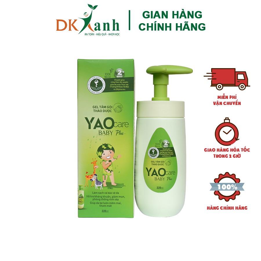 Sữa tắm thảo dược cao cấp Yaocare Baby Plus - DK Pharma - 220ml