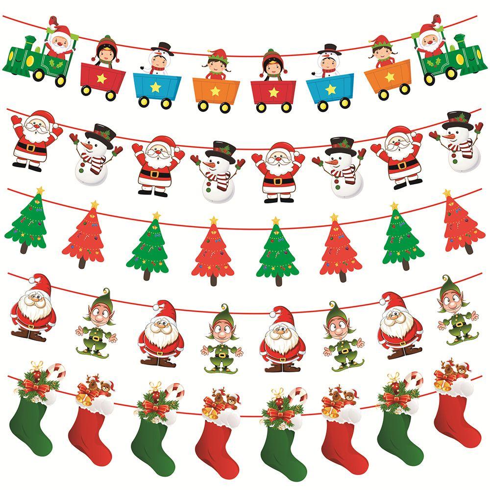 1 Lá Cờ Trang Trí Giáng Sinh Hình Ông Già Noel / Người Tuyết / Nai Sừng Tấm 2022