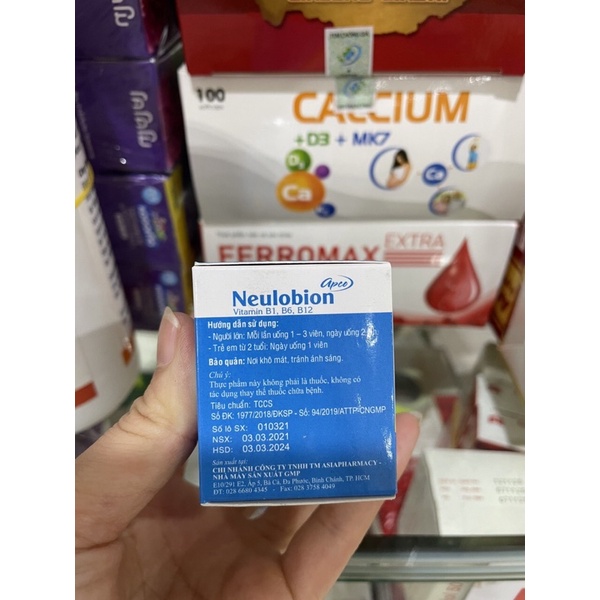 Neulobion Vitamin B1 B6 B12 hộp 50viên