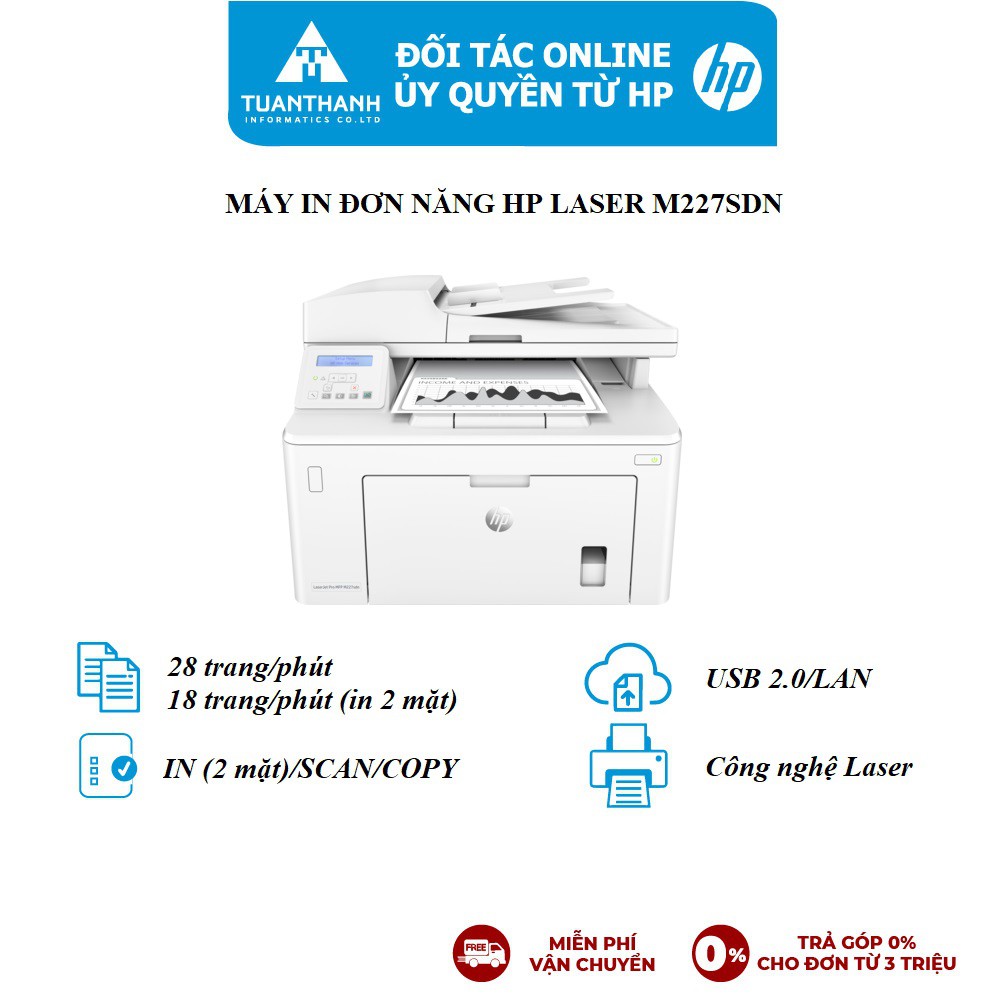 Máy in HP LaserJet Pro MFP M227sdn (G3Q74A)