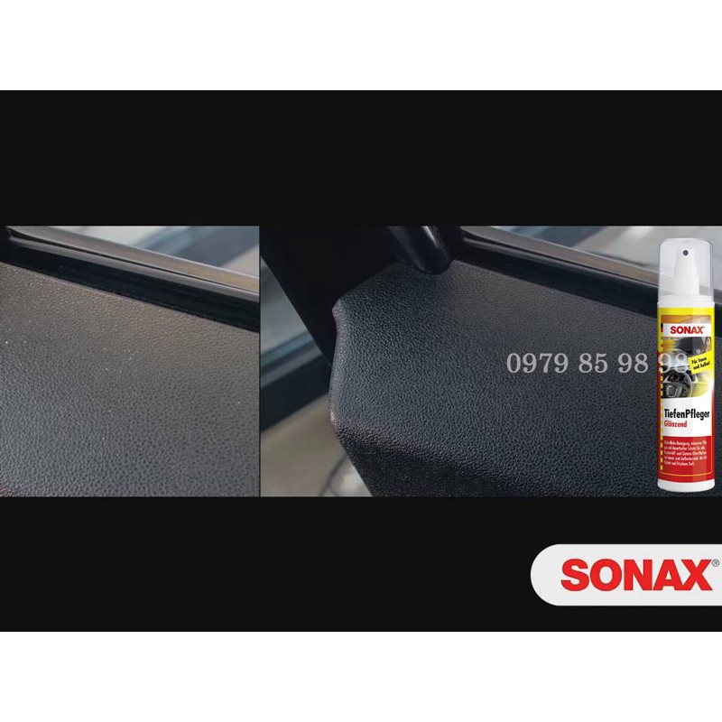 Dung dịch làm mới bảo dưỡng nhựa trong và ngoài xe ô tô xe máy SONAX Plastic Interior&amp;Exterior Care 205141