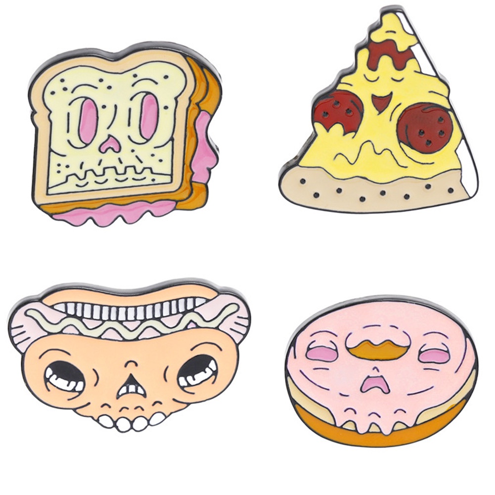 YOML✔Fashion Women Pizza Hamburg Donut Enamel Badge Brooch Pin Clothes Jewelry Decor