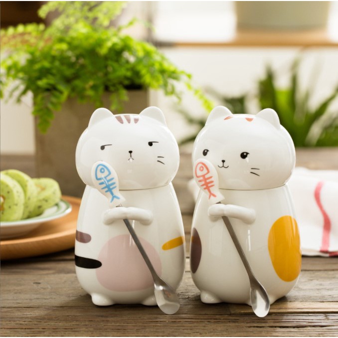 Ly sứ mèo biểu cảm lồi lõm