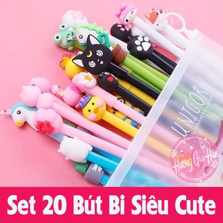 Sét 20 bút bi nước hình thú siêu ngộ nghĩnh