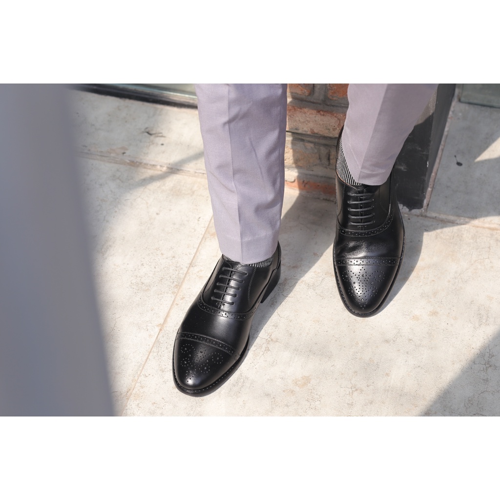 Giày Tây Oxford Nam Buộc Dây Da Bò Nguyên Tấm Santoro Mã M584.1