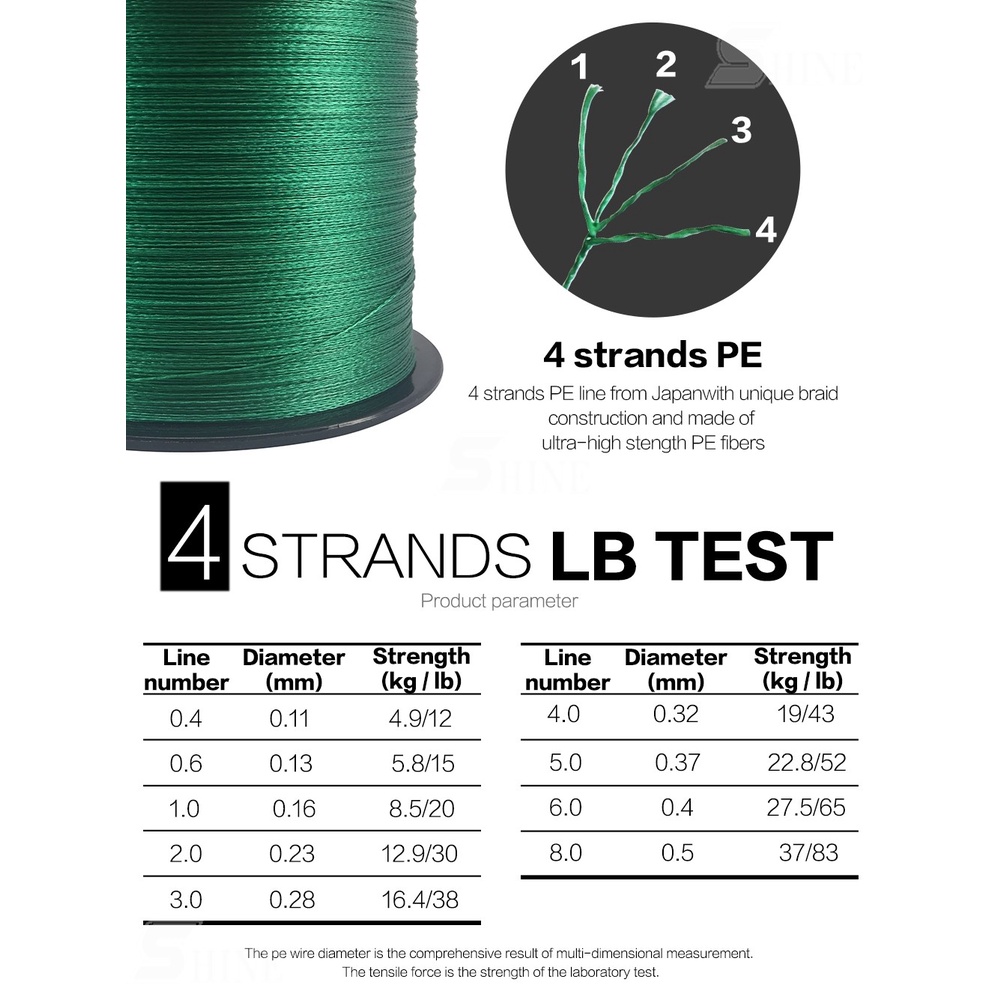 Cuộn Dây Câu Cá SIECHI 20-83LB 300M 500M 1000M 0.11-0.5mm Chất Lượng Cao