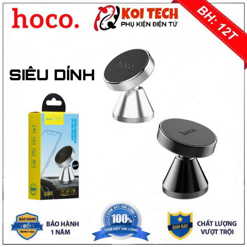 Bộ đế hít nam châm giá đỡ điện thoại trên xe hơi oto 360 độ hoco ca46