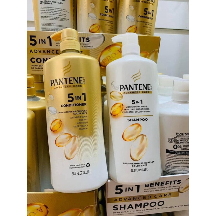 Mẫu mới Dầu gội, Dầu xả Pantene Pro V Advanced Care 1.13 lít Mỹ