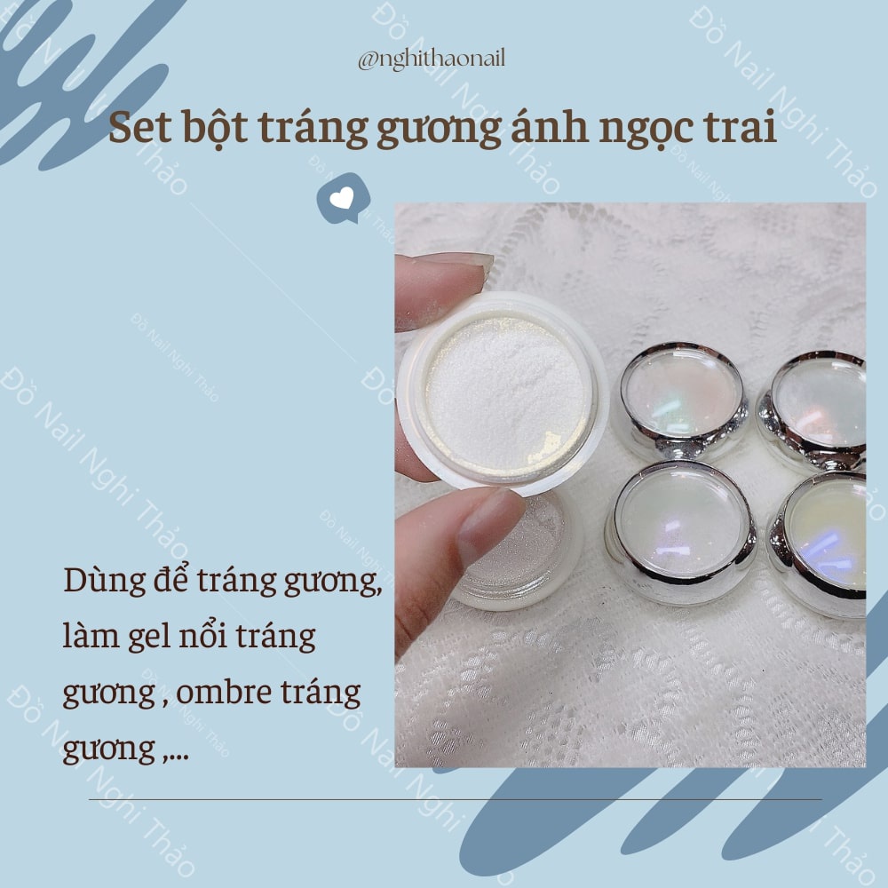 Set bột tráng gương ánh ngọc trai