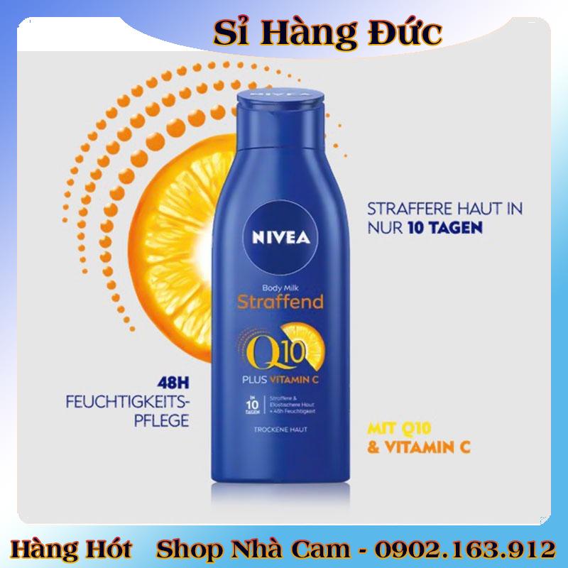 Dưỡng thể Nivea Q10 Vitamin C 400ML giúp sáng da, mềm mịn– Nội địa Đức Đủ Bill [Hot]