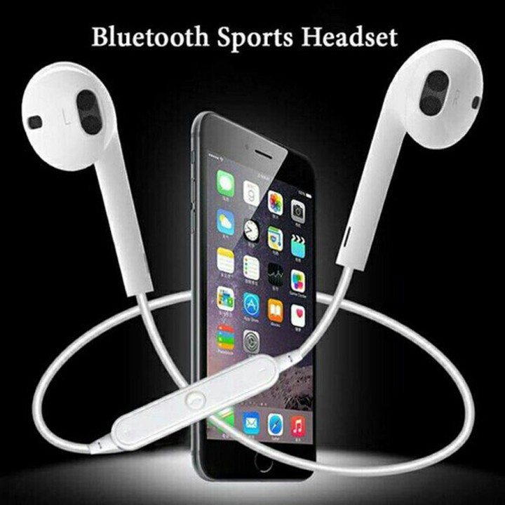 Tai nghe Bluetooth S6 FREE SHIPTai nghe không dây, Tai nghe Bluetooth+Tặng dây sạc 28K, Aha Case