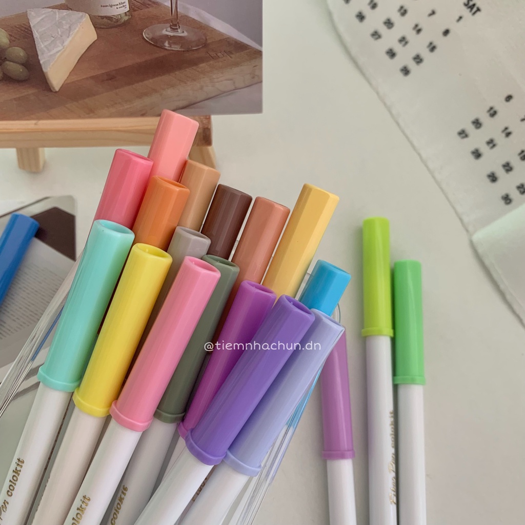 SET 20 BÚT PASTEL FIBER PEN MỚI MÀU KẸO NGỌT  - Tiệm nhà Chun