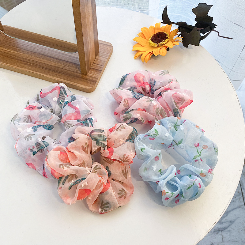 Dây Buộc Tóc Đính Hoa Xinh Xắn Cho Bé Gái