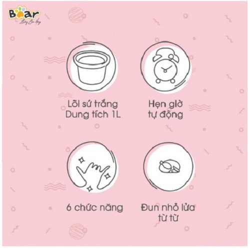 [Chính Hãng] Nồi Nấu Chậm, Nấu Cháo Đa Năng 1 Lít - Nội Địa - Tiện Lợi - Tiết Kiệm