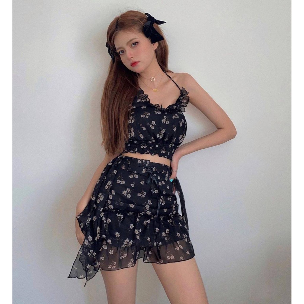 THE FANCE | Set áo váy hoa nhí trễ vai tay rời 2 kiểu mang ROSIE FLORAL