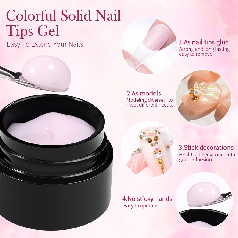 Set 2 hộp gel sơn móng BORN PRETTY trong suốt chất lượng cao 5g