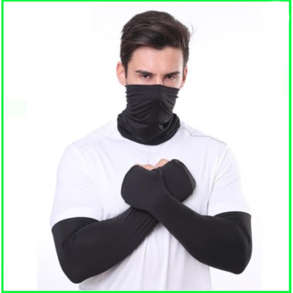 Găng tay chống nắng &amp; Khăn đa năng dày chống nắng chống tia UV - Vải cao cấp thoáng mát, co dãn siêu tốt