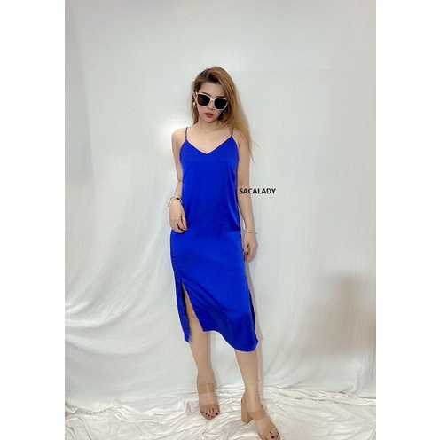 Đầm Lụa Shinestar Cổ Tim 2 Dây - 3760