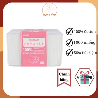 Bông tẩy trang Miniso Nhật Bản 1000 miếng êm dịu với da