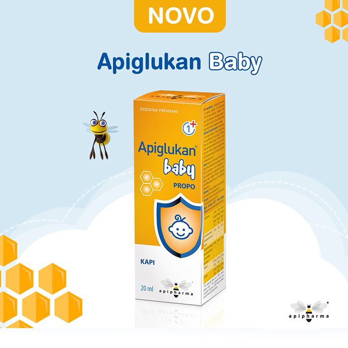 Apiglukan Baby Drops Apipharma Tăng cường sức đề kháng, hỗ trợ tăng cường sức khỏe nhập khẩu Châu Âu