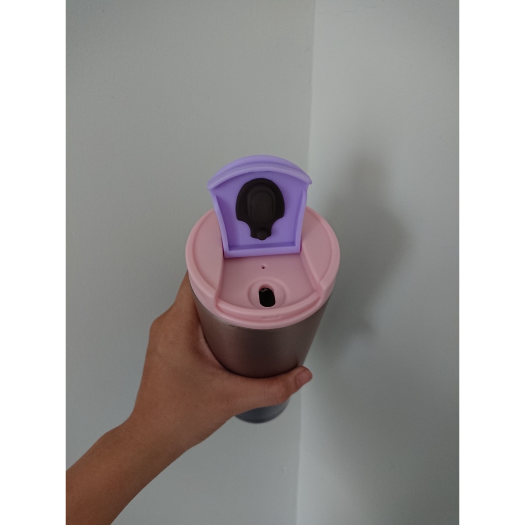 Ly, cốc, bình giữ nhiệt Starbucks màu gradient,ombre hồng tím 437ml Grande ảnh thật