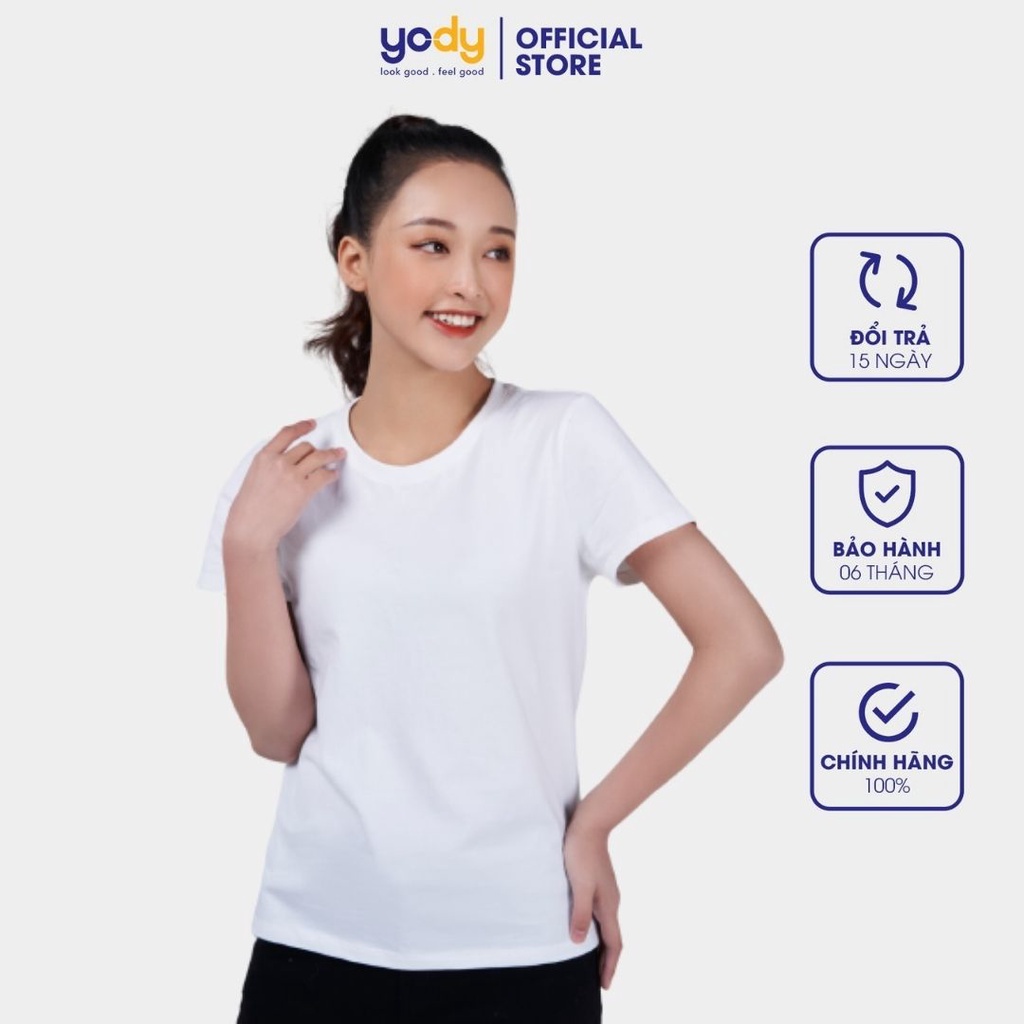 Áo phông Yody nữ cổ tròn chất liệu cotton mềm mại thấm hút mồ hôi TSN5346