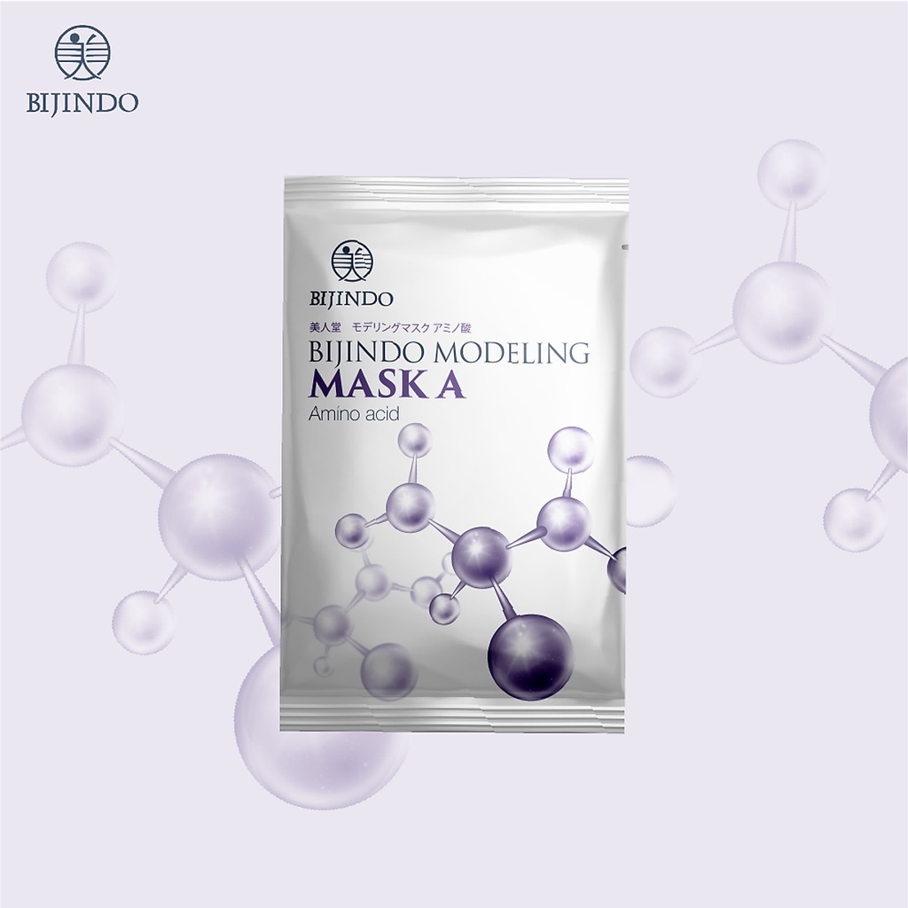 Combo 3 Mặt nạ dẻo làm dịu BIJINDO Modeling Mask A (Amino Acid), dưỡng sáng da, giảm khô rám da mặt 120g